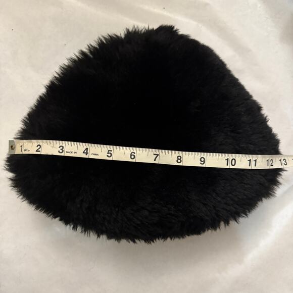 VTG Shearling Sheepskin THICK Fur Hat Sub-Zero Minus Winter Temperature Black OS - Picture 9 of 9